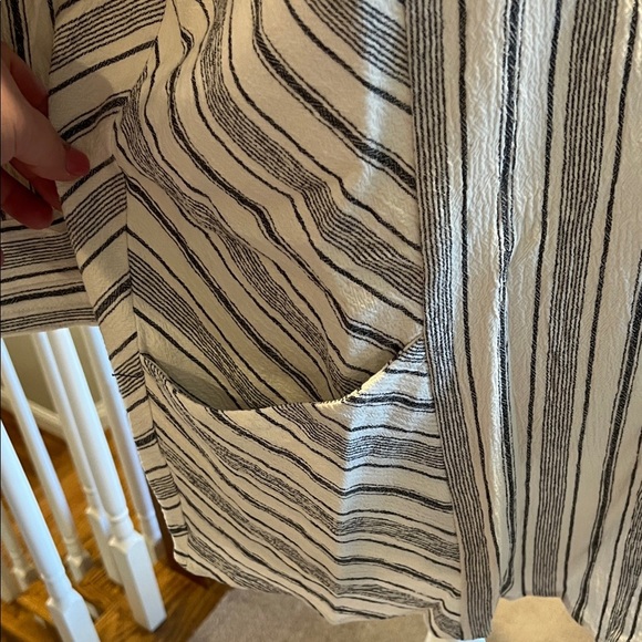 Soft Surroundings Black and White Striped Tunic, NWT, L - Picture 6 of 10